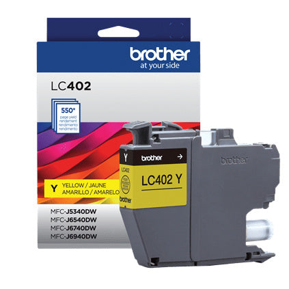 Cartucho Brother Lc402Y Amarillo 550 Pag Para Mfcj6940Dw Lc402Y