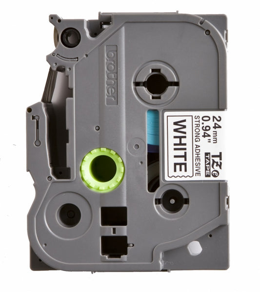 Cinta Brother Tzes251 Laminada Extra Adh Negro-Blanco 24Mm X 8M Tzes251