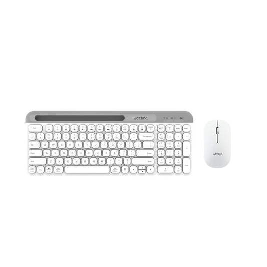 Combo Acteck Silk Mk720 2-1 Ergonomico/Inalambrico/Usb Blanco (Ac-936262)