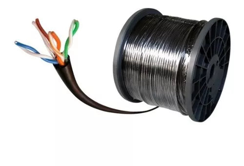 Condumex Bobina De Cable Cat5E Utp, 305 Metros, Relleno De Gel, Negro