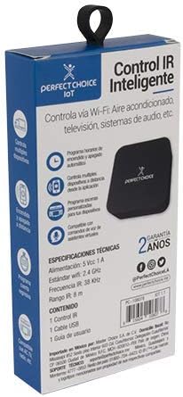 Control Remoto Perfect Choice (Pc-108078) Infrarojo Inteligente,Iot,Wifi,Rango 8M,Negro