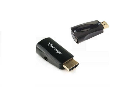 Vorago Adaptador Hdmi - Vga + 3.5Mm, Negro