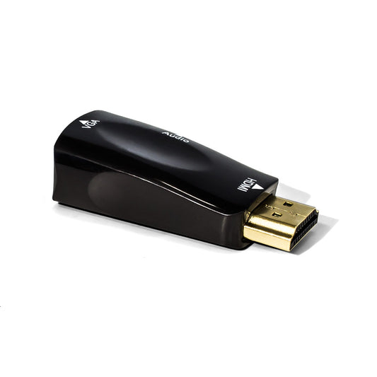 Vorago Adaptador Hdmi - Vga + 3.5Mm, Negro