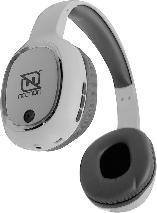 Diadema Bt Necnon Nbh-04 Pro 3.5Mm Hfp Blanco/Plata (Nbab042100)