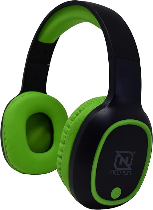 Diadema Bt Necnon Nbh-04 Pro 3.5Mm Hfp Negro/Verde (Nbab042600)