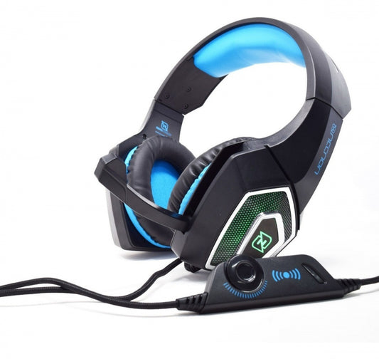 Diadema Necnon Nbhg-Dragon Gaming Alambri/Flexible/Vibracion Azul Npagdr03Vi