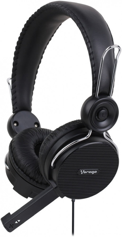 Vorago Hs-201 Audífonos Con Micrófono, Alámbrico, 2.2 Metros, Negro