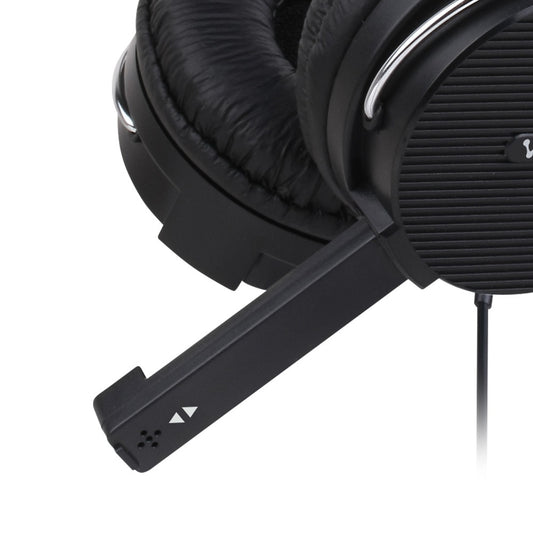 Vorago Hs-201 Audífonos Con Micrófono, Alámbrico, 2.2 Metros, Negro