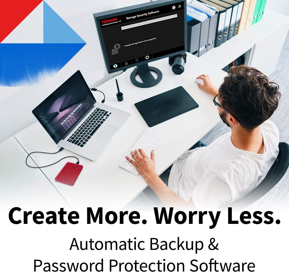 Disco Duro Externo Toshiba 1Tb 2.5"" (Hdtca10Xr3Aa)Advance V10 Rojo Usb 3.2