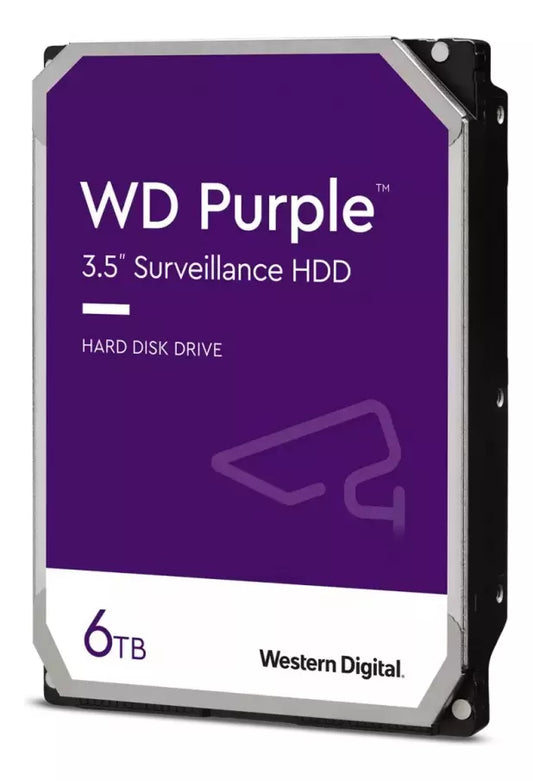 Disco Duro Wd 3.5" 6Tb (Wd64Purz) Purple, 5400 Rpm, 256Mb, Sata3