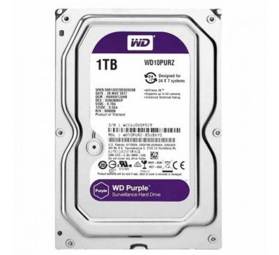 Disco Duro Wd Purple 3.5" 1Tb (Wd10Purz-Rc), Recercicado, 5400 Rpm, 64Mb, Sata3