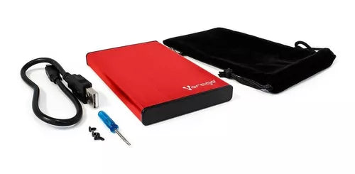 Enclosure Vorago Dd 2.5 Usb 2.0 Sata Sop. Hasta 2 Tb Rojo Hdd-102-Rd