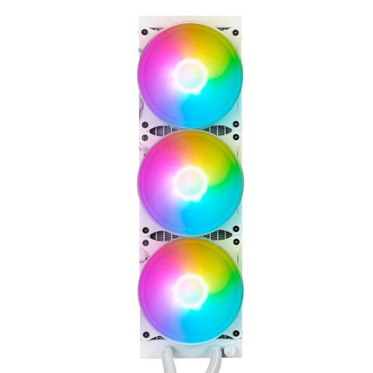 Enfriamiento Liquido Game Factor 360Mm, Rgb, 3X120Mm, Blanco Lqg700-Wh