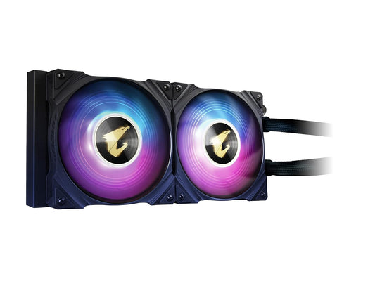 Ventilador P/Cpu Gigabyte(Gp-Aorus Waterforce X 240)2 Fan 120Mm, Rgb,Intel/ Amd,Enfriamiento Liquido