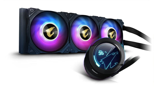 Ventilador P/Cpu Gigabyte (Gp-Aorus Waterforce X 360)3 Fan 120Mm, Rgb,Intel/Amd,Enfriamiento Liquido