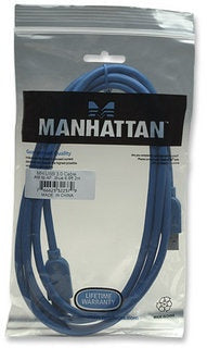 Extension De Cable Usb V3.0 Manhattan 2 Mts Azul 322379