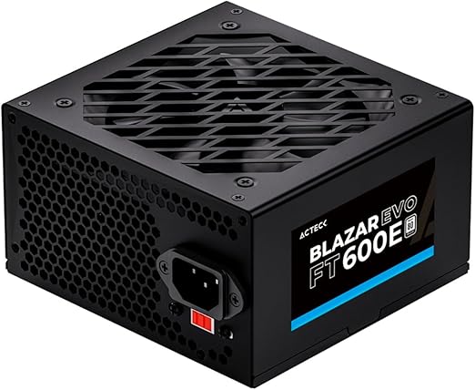Fuente De Poder Acteck Blazar Evo Ft600E Atx 600W Negro Es-05003E