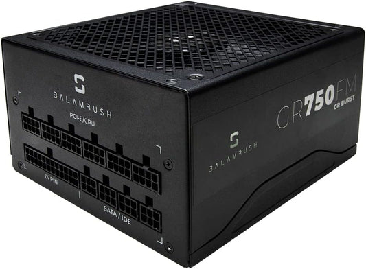 Fuente De Poder Balam Rush (Br-931182) Gr750,750W,80 Plus Gold,6 Sata,3 Molex,Modular,Vent 140Mm