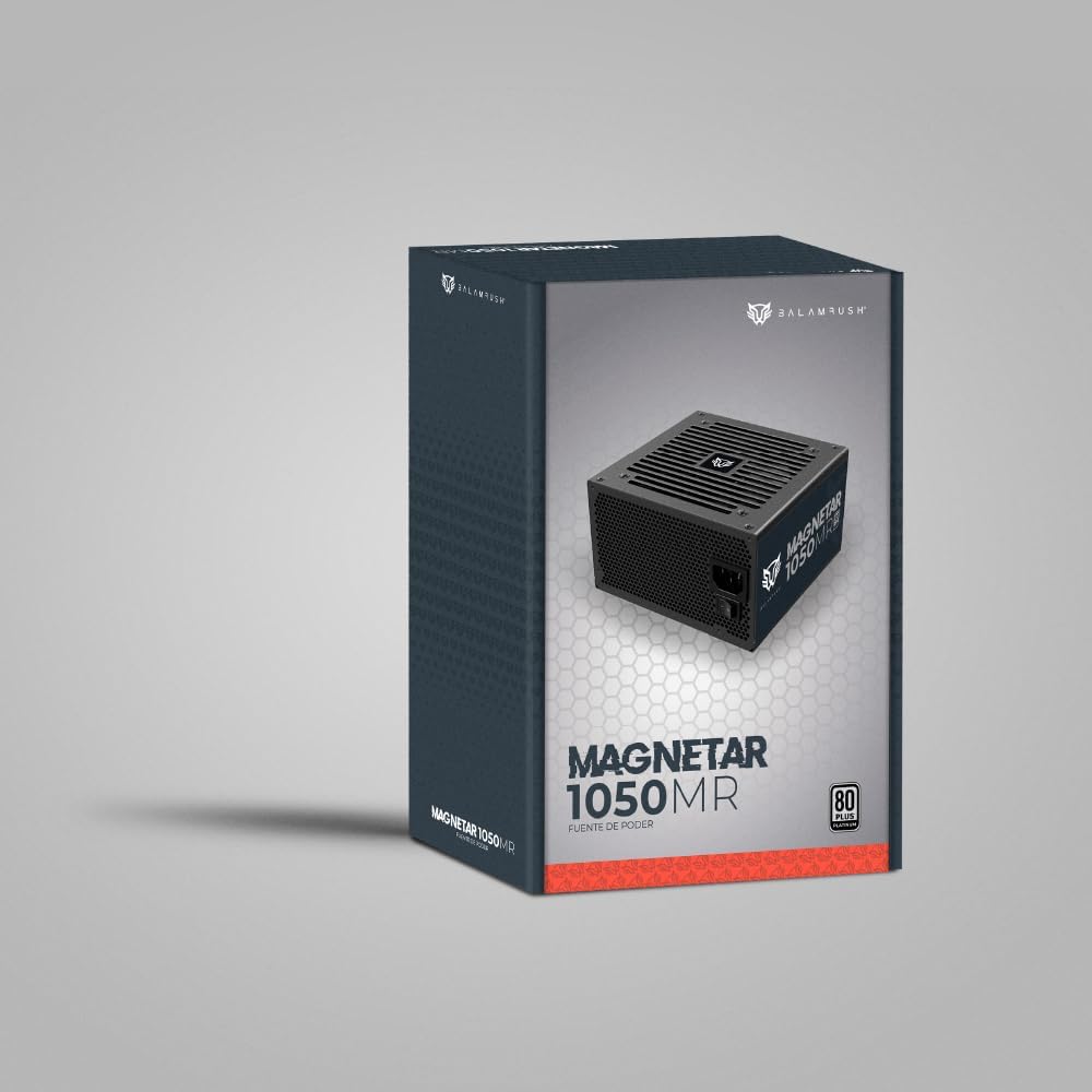 Fuente De Poder Balam Rush (Br-937634) Magnetar 1050W,80 Plus Platino,Full Modular,Vent 120Mm,Negro
