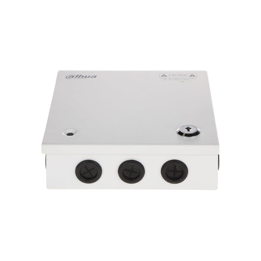 Fuente De Poder Dahua (Dh-Pfm341-9Ch) 12Vcd, 5Amp, Para 9 Cams, Fusibles Intercambiables, Blanco