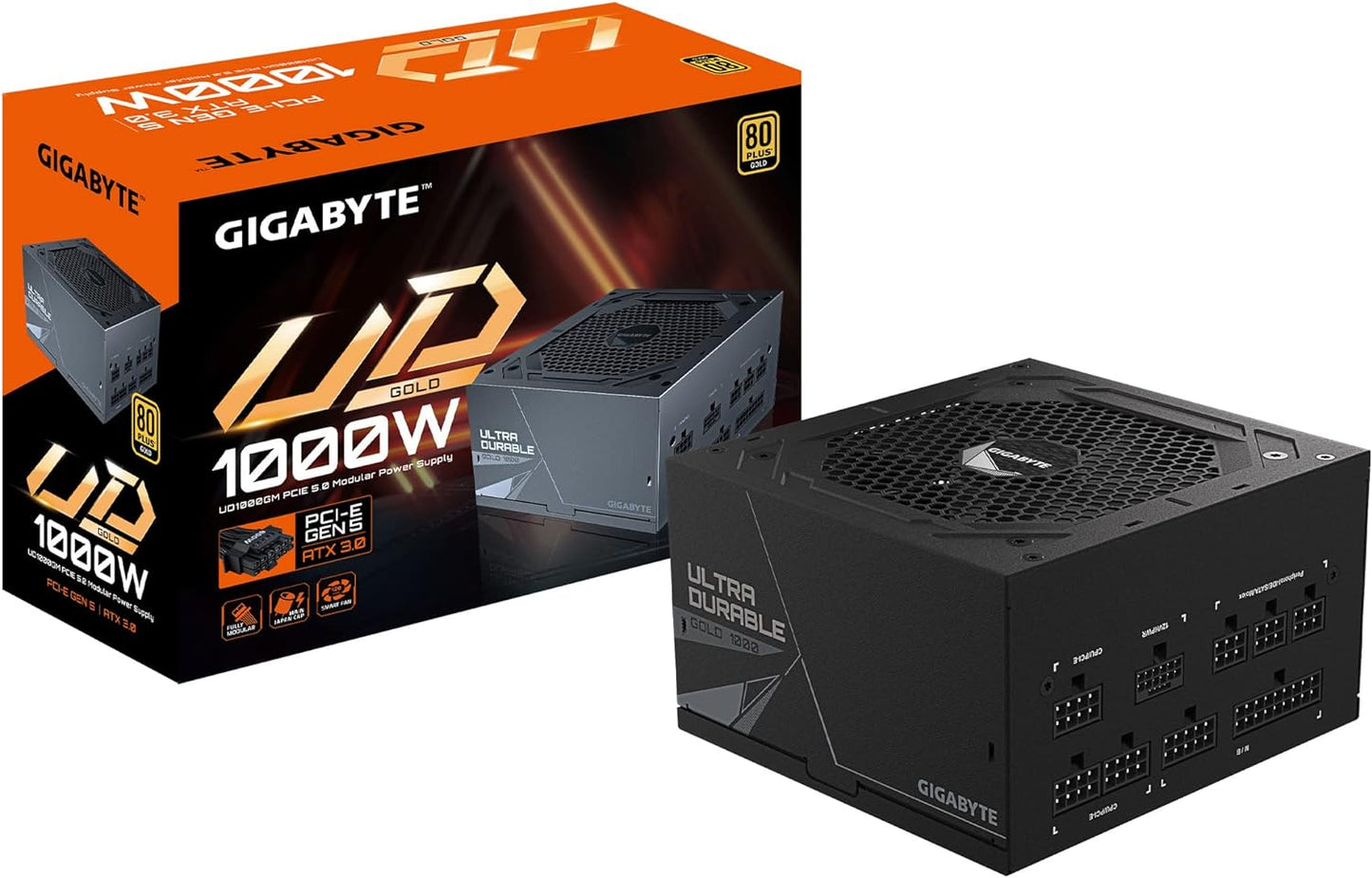 Fuente De Poder Gigabyte (Gp-Ud1000Gm-Pg5) 1000W,Modular, Ultra Durable, 80 Plus Gold