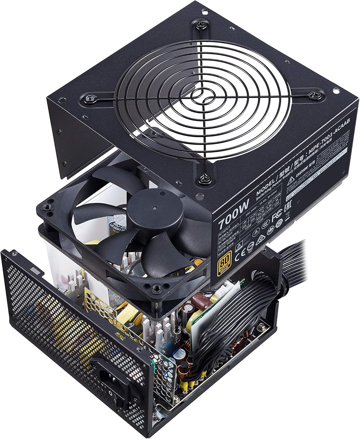 Fuente De Poder Cooler Master (Mpe-7001-Acaab-Us)Mpe 700W,80 Plus Bronce,Pfc Activo, Estandar