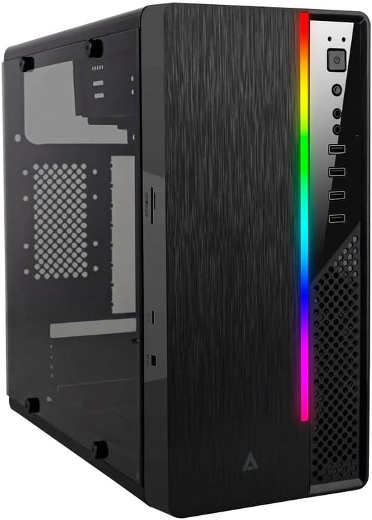 Gabinete Acteck (Ac-929547) Ultron X Gi445,Micro Atx,Fuente 500W,Usb 2.0,3.0,Luz Led,Panel Acrilico
