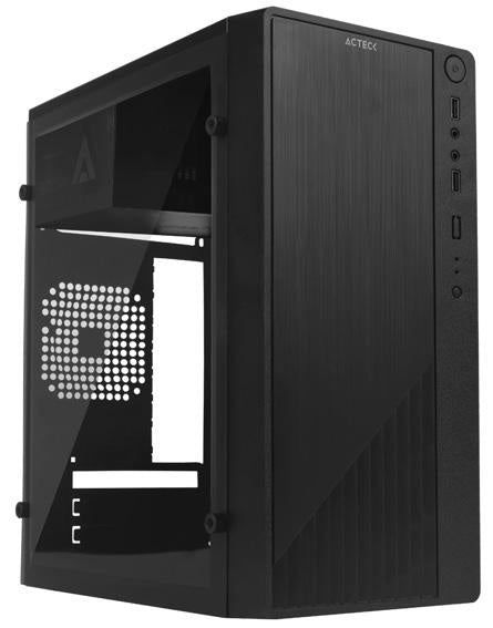 Gabinete Acteck (Ac-933063) Kioto Gc220 Micro Atx,Mini Itx,Fuente 500W,2*Usb 2.0,Panel Acrilico