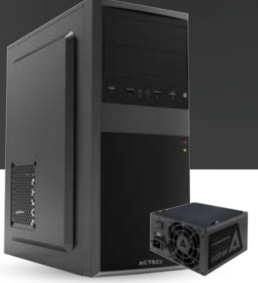 Gabinete Acteck (Ac-935685) Kiruna Ii Gm420, Micro Atx,Fuente 500W,2*Usb 2.0,Negro