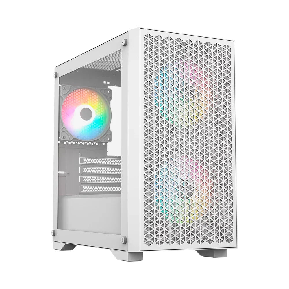 Gabinete Balam Rush (Br-938860) Carbono Aircool 4000Amicro Atx1*Usb 3.0Panel Mesh3 Fanblanco
