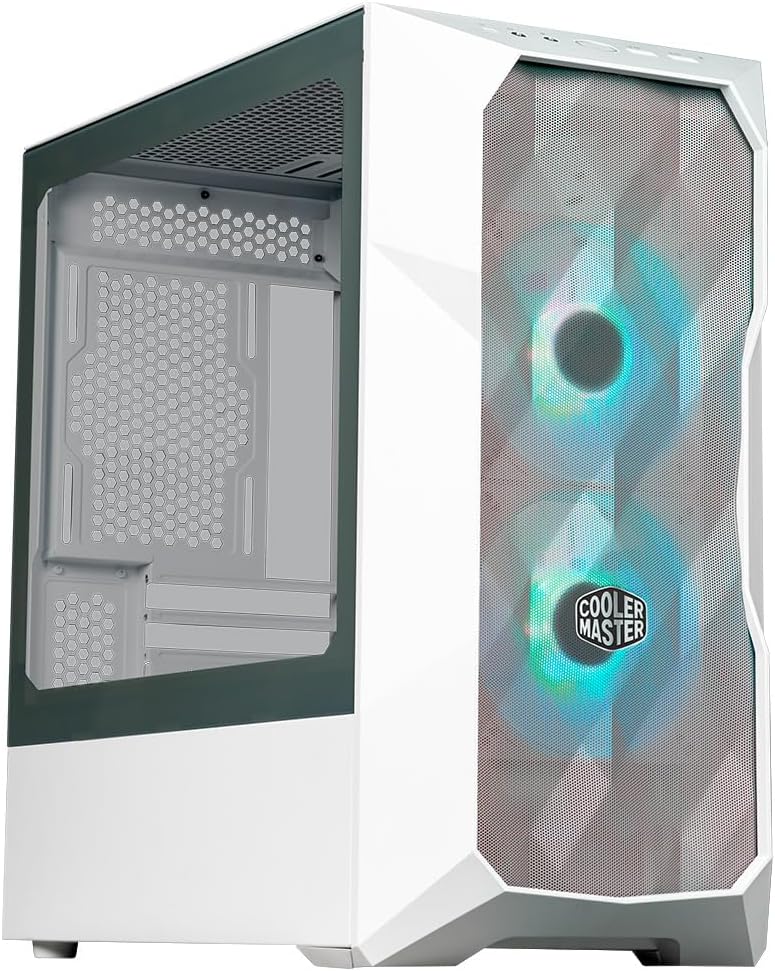 Gabinete Cooler Master (Td300-Wgnn-S00) Td300 Mesh,Blanco,2*Fan 120Mm,Mini Torre,S/Fuente