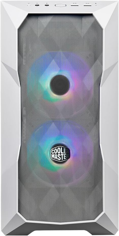 Gabinete Cooler Master (Td300-Wgnn-S00) Td300 Mesh,Blanco,2*Fan 120Mm,Mini Torre,S/Fuente