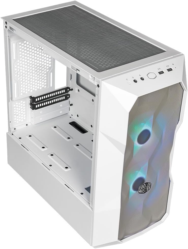 Gabinete Cooler Master (Td300-Wgnn-S00) Td300 Mesh,Blanco,2*Fan 120Mm,Mini Torre,S/Fuente