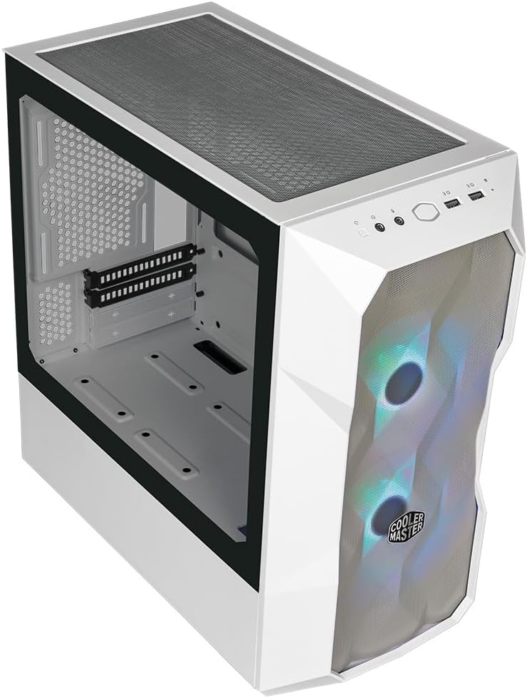 Gabinete Cooler Master (Td300-Wgnn-S00) Td300 Mesh,Blanco,2*Fan 120Mm,Mini Torre,S/Fuente