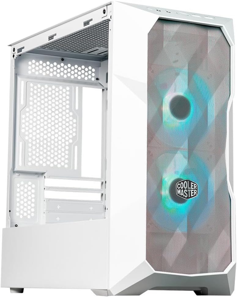 Gabinete Cooler Master (Td300-Wgnn-S00) Td300 Mesh,Blanco,2*Fan 120Mm,Mini Torre,S/Fuente