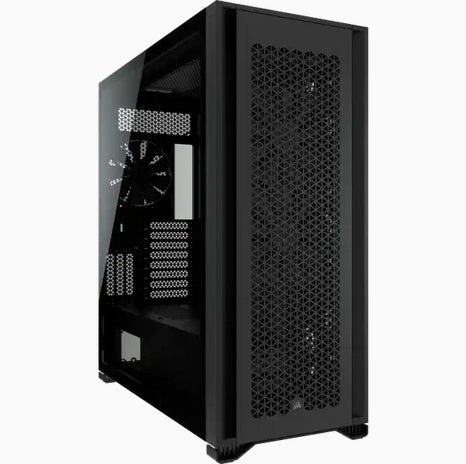 Gabinete Corsair (Cc-9011218-Ww) 7000D Airflow,Panel Frontal Acero,Negro,Atx,Sin Fuente