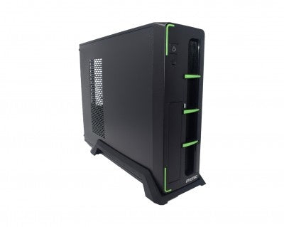 Gabinete Evotec (Ev-1010) Slim Aruba Micro Atx,600W, Usb 1/2.0, Negro/Verde.