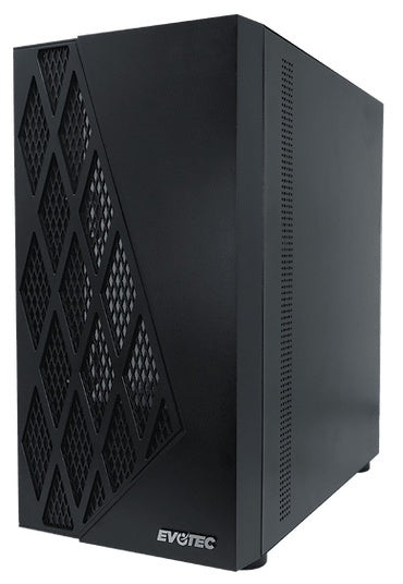 Gabinete Evotec (Ev-1018) Taipei Crist Temp,Micro-Atx,Mini Atx,2*Usb 2.0,Usb 3.0,Ssd 2.5,3*Fan Rgb,N