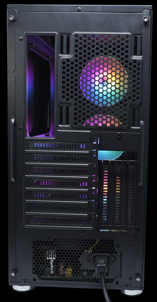 Gabinete Evotec (Ev-1021) Tokio Crist Temp,Atx,M-Atx,Mini Atx,2*Usb 2.0,Usb 3.0,Ssd 2.5,3*Fan Rgb,Ne