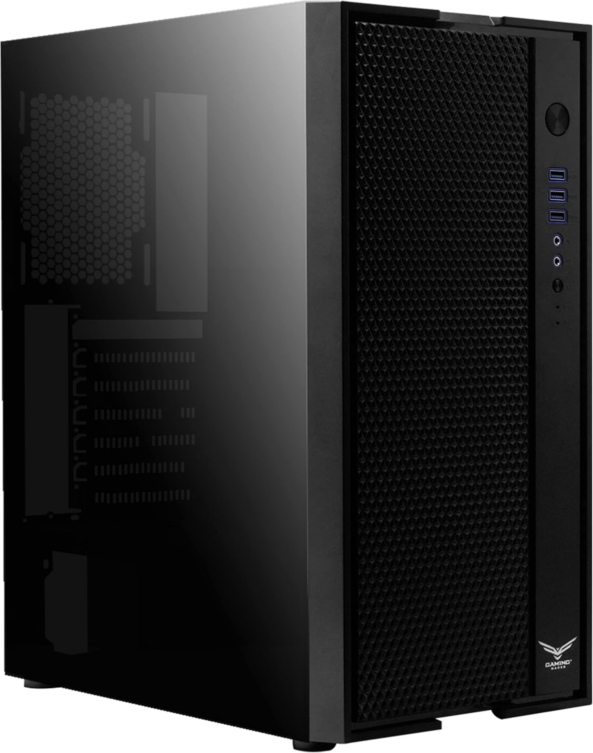 Gabinete Naceb (Na-0611) Cypher Cristal 3 Ventiladores Rgb 1*Usb 3.0 2*Usb 2.0 Sin Fuente.