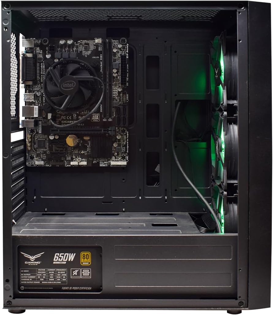 Gabinete Naceb (Na-0611) Cypher Cristal 3 Ventiladores Rgb 1*Usb 3.0 2*Usb 2.0 Sin Fuente.