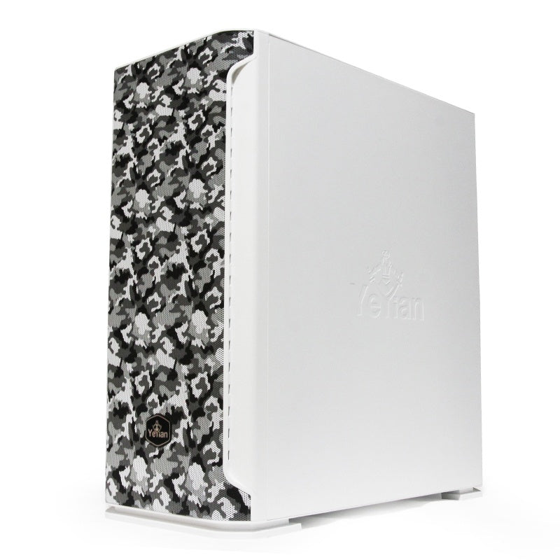 Gabinete Yeyian (Ygh-49704) Hollow,Micro Atx,3*Fan Rgb 120Mm,Cristal Templado,Sin Fuente,Blanco