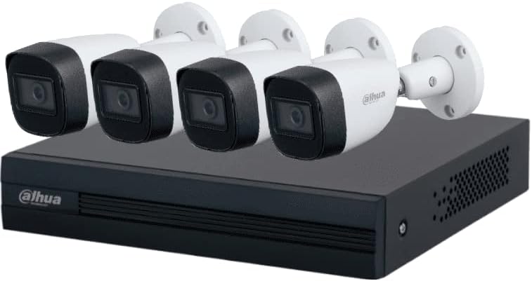 Kit Dvr Dahua 4Ch (Dh-Kit/Xvr1B04-I/4-Hfw1200Cmn-A-0280B-S5) Metal,Microfono Int,Wizsense,2Mp,1080P