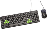 Kit Teclado Y Mouse Naceb (Na-457) Usb,Resistenteal Agua,Negro