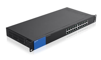 Switch Linksys Gigabit Ethernet Lgs124, 24 Puertos 10/100/1000Mbps, 8000 Entradas - No Administrable