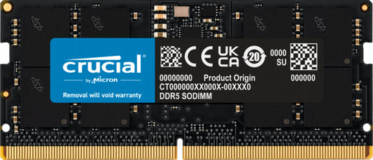 Memoria Sodimm Ddr5 Crucial (Ct16G48C40S5) 16Gb 4800Mhz Cl40