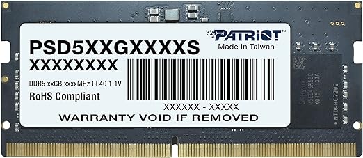 Memoria Sodimm Ddr5 Patriot (Psd516G480081S) Signature 16Gb (1X16Gb) 4800Mhz Cl40