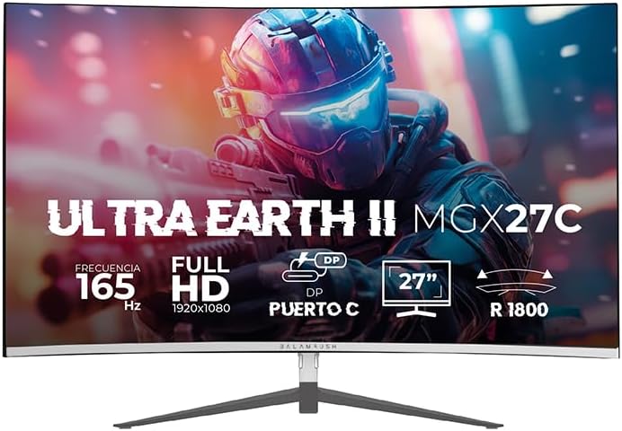 Monitor 27" Balam Rush (Br-938280) Ultra Earth Iimgx27C,1920*1080,165Hz,1Ms,Hdmi,Dp,Curvo,Blanco