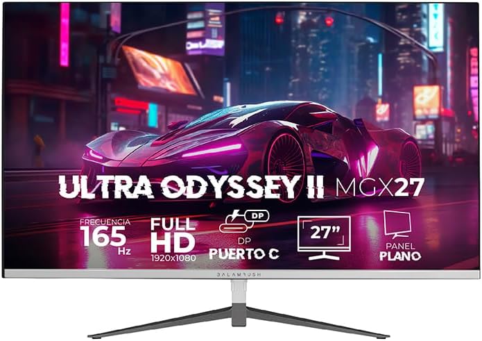 Monitor 27" Balam Rush (Br-938303) Ultra Odissey Ii Mgx27,1920*1080,165Hz,1Ms,Hdmi,Dp,Plano,Blanco