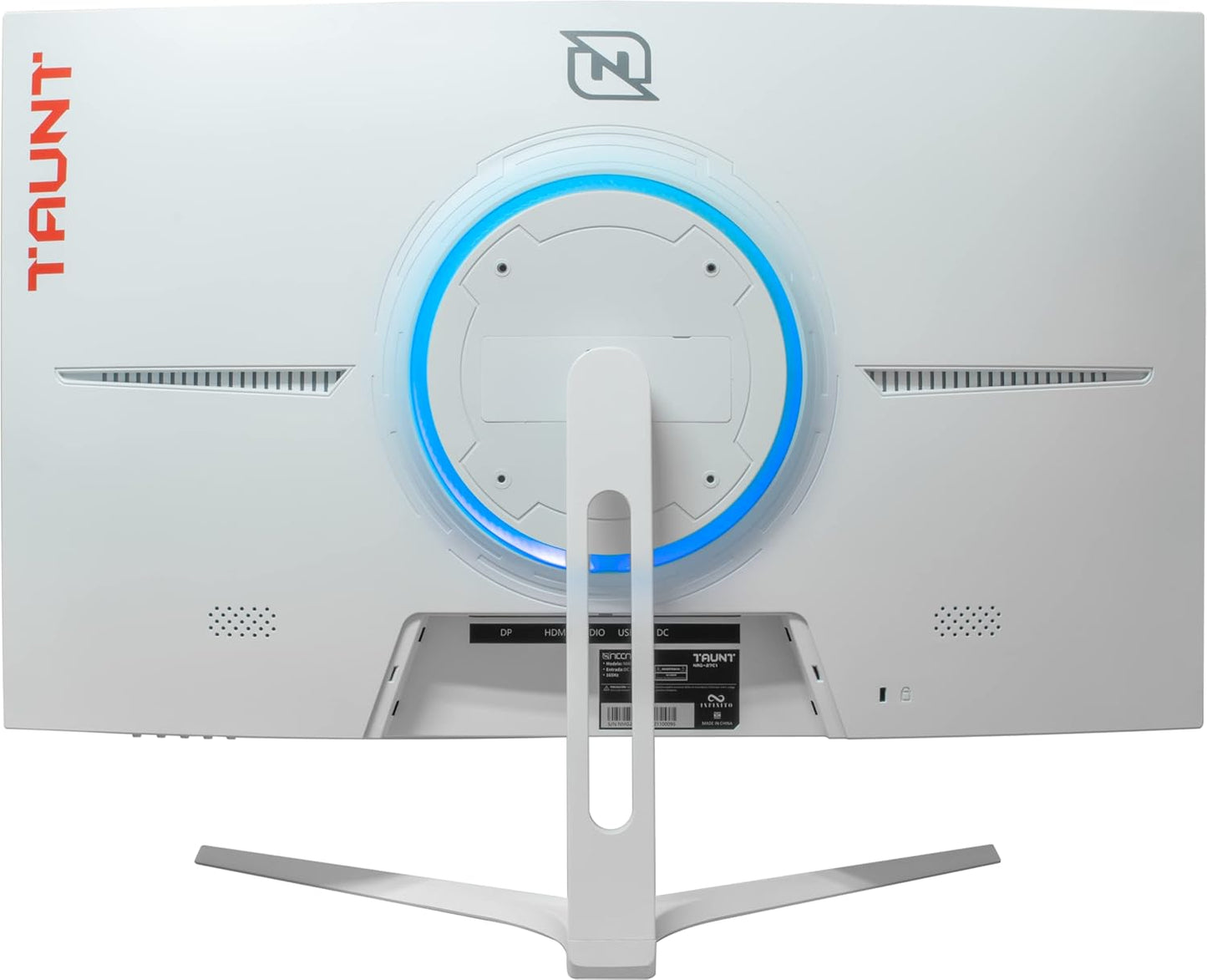 Monitor Gaming Led 27" Necnon (Nmg-27C1-Bl) 1920X1080, Curvo, 165Hz, 1Ms, Rgb, Hdmi, Vga, Dp, Blanco